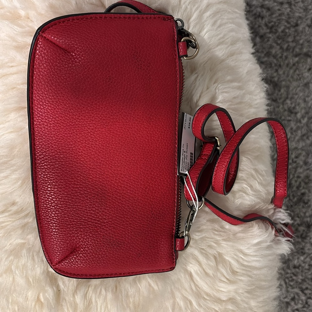 Red Leather crossbody or clutch - Picture 5 of 6